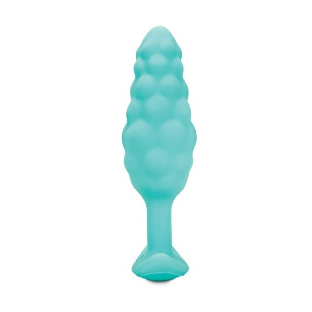 Анальная пробка с вибрацией B-Vibe Texture Bump, рельефная, голубая, 12 х 3.5 см фото №4 — секс игрушки: Украина, NO TABOO