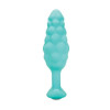 Анальная пробка с вибрацией B-Vibe Texture Bump, рельефная, голубая, 12 х 3.5 см фото №4 — секс игрушки: Украина, NO TABOO