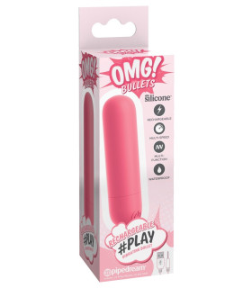 Вибропуля OMG! Bullets #Play, розовая, 8 х 2 см - No Taboo
