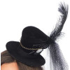 Мини-цилиндр женский Steampunk Velvet Mini Top Hat от Leg Avenue, черный, фото №2 — секс шоп Украина, NO TABOO