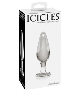 Анальна пробка Icicles No. 26, скляна, прозора, 11.5 х 3.8 см - No Taboo