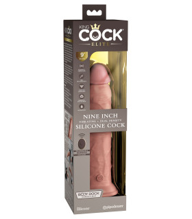 Реалистичный вибратор King Cock Elite, на присоске, бежевый, 24.8 х 5 см - No Taboo