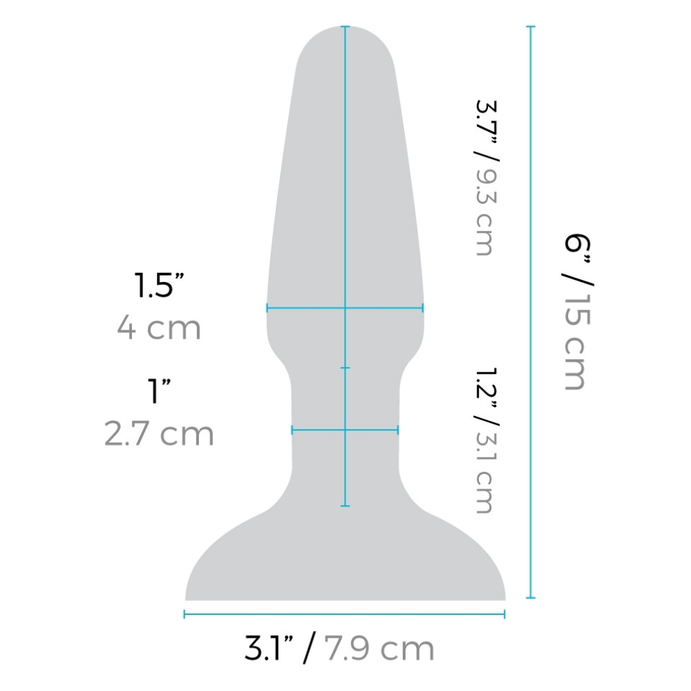 Анальная пробка с вибрацией и имитацией римминга b-Vibe Rimming Plug 2, голубая, 15 х 3.8 см фото №8 — секс игрушки: Украина, NO TABOO