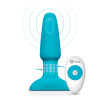 Анальная пробка с вибрацией и имитацией римминга b-Vibe Rimming Plug 2, голубая, 15 х 3.8 см фото №1 — секс игрушки: Украина, NO TABOO