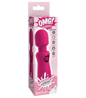 Вибромассажер OMG! Wands #Enjoy, розовый, 15 х 4 см - No Taboo