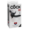 Страпон реалистичный Pipedream King Cock 9 на ремнях, черный, 23 х 5 см фото №1 — секс игрушки: Украина, NO TABOO