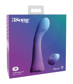 Вибратор для точки G на присоске 3Some Wall Banger G, фиолетовый, 19 х 4 см - No Taboo