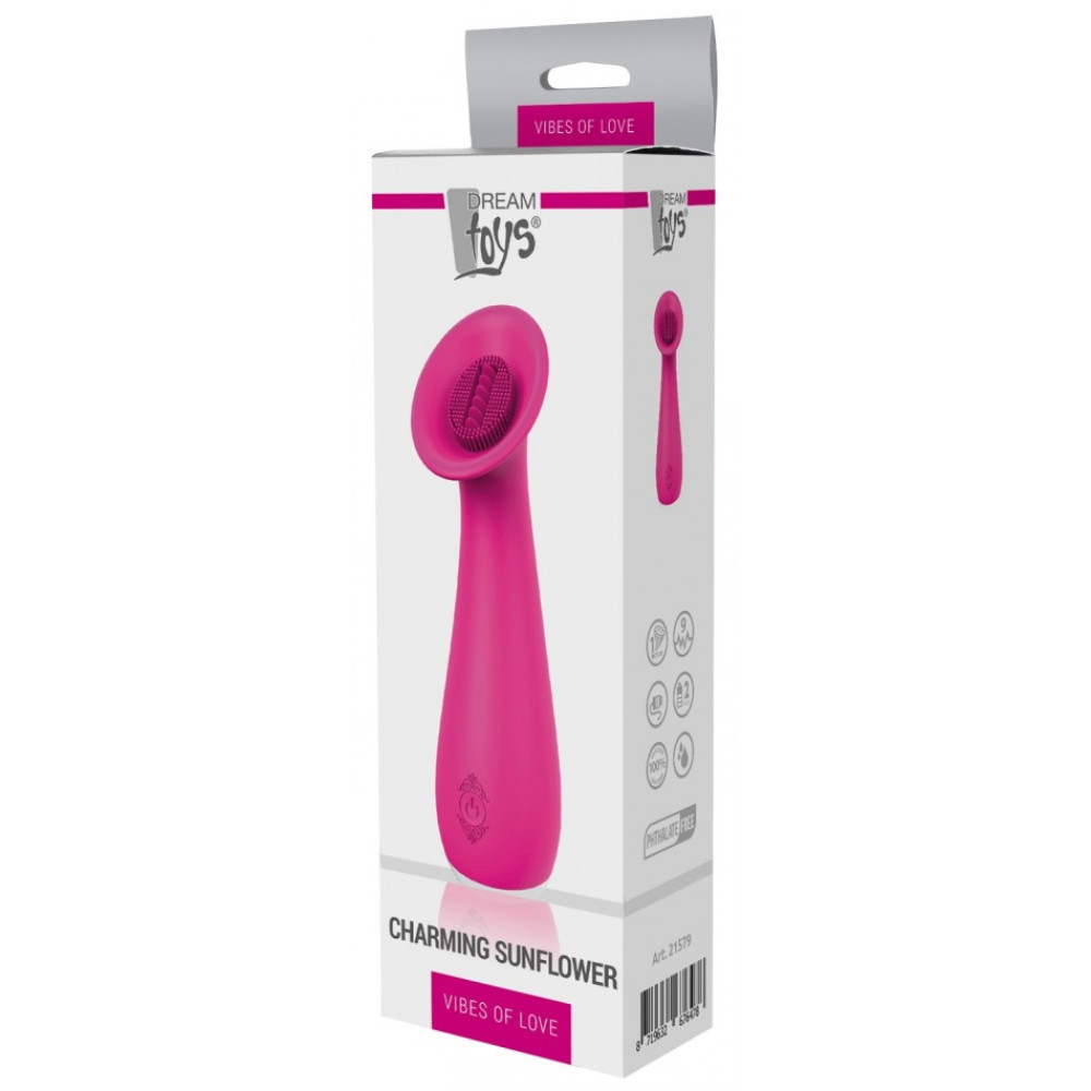 Вибратор для клитора Dreamtoys, силиконовый, розовый, 15 х 4 см фото №2 — секс игрушки: Украина, NO TABOO
