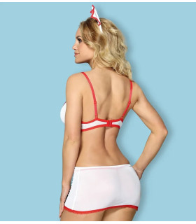 Эротичный костюм медсестры L/XL Sunspice, белый, 3 предмета - No Taboo
