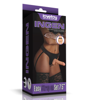 Страпон реалистичный на трусиках Lovetoy, бежевый, 18 х 3.6 см - No Taboo