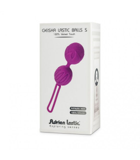 Вагинальные шарики с рельефом Adrien Lastic, силиконовые, фиолетовые, 85 г - No Taboo