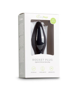 Анальная пробка M Easytoys, силиконовая, черная, 12 х 4 см - No Taboo