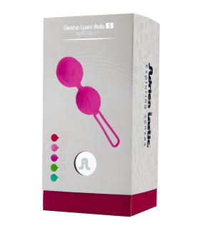 Вагинальные шарики с рельефом Adrien Lastic, силиконовые, розовые, 85 г - No Taboo