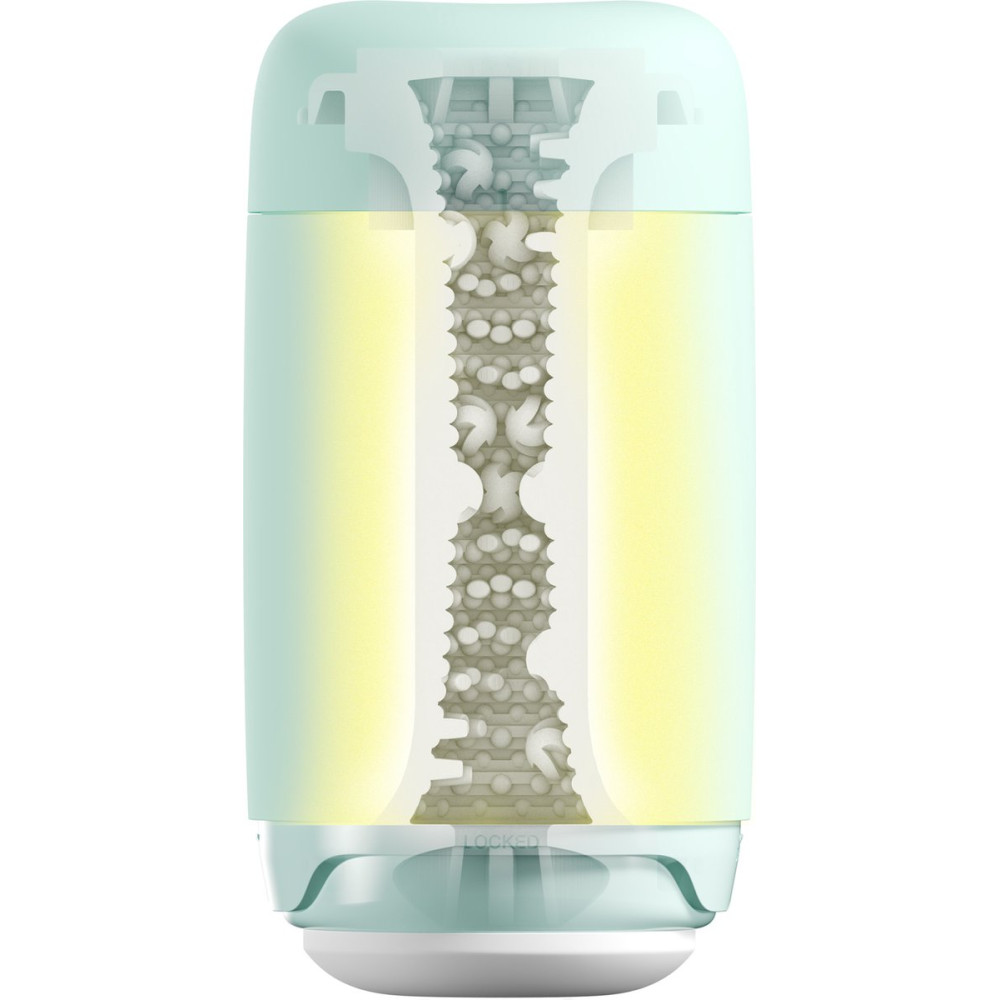Мастурбатор нереалистичный Tenga Puffy Mint Green, рельефный, мятный, 15 х 4.5 см фото №7 — секс игрушки: Украина, NO TABOO