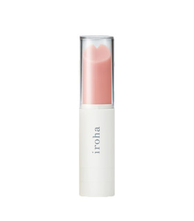 Вибропуля в виде помады Iroha Stick Tenga, медицинский силикон, розовая с белым - No Taboo
