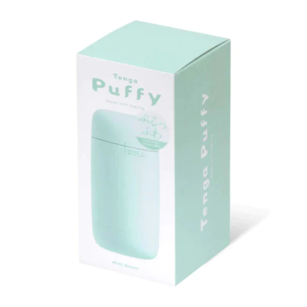 Мастурбатор нереалистичный Tenga Puffy Mint Green, рельефный, мятный, 15 х 4.5 см фото №2 — секс игрушки: Украина, NO TABOO