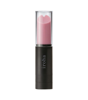 Вибропуля в виде помады Iroha Stick Tenga, медицинский силикон, розовая с черным - No Taboo