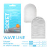 Мини мастурбатор нереалистичный Tenga Pocket Wave Line, с рельефом, белый, 7.5 х 5.5 см фото №2 — секс игрушки: Украина, NO TABOO