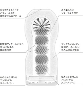 Мастурбатор в колбе рельефный Tenga Original Xtra Gentle, белый, 15.5 х 4.5 см - No Taboo