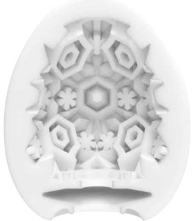 Мастурбатор яйцо с рельефом Tenga Snow Crystal, белый, 49 х 49 х 61 мм - No Taboo