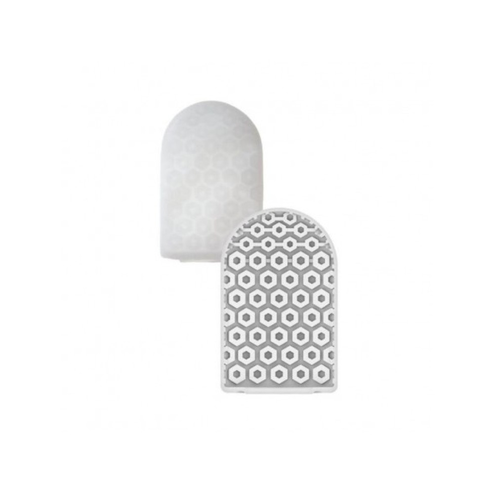 Мини мастурбатор нереалистичный Tenga Pocket Hexa-Brick, с рельефом, белый, 7.5 х 5.5 см фото №3 — секс игрушки: Украина, NO TABOO