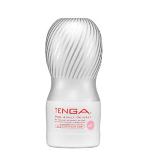 Мастубатор хай-тек рельефный Tenga Air Flow Gentle, белый, 15.5 х 7 см - No Taboo