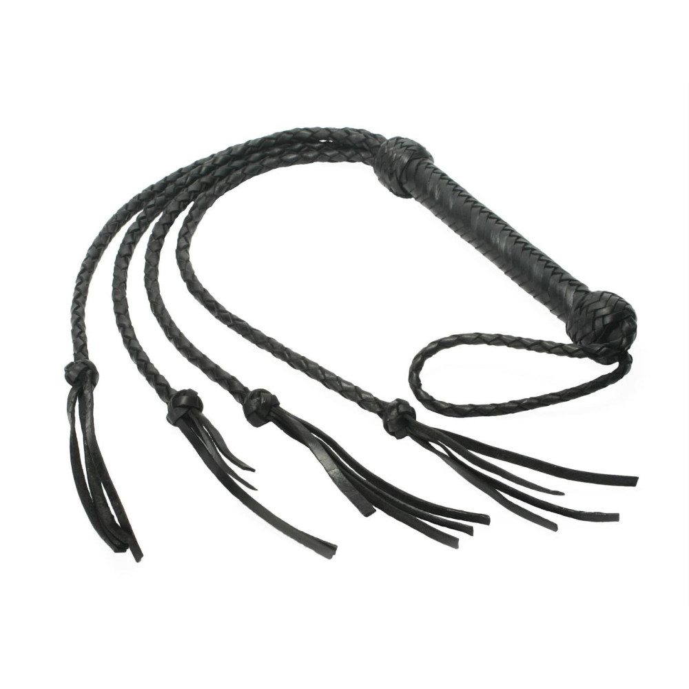 Флоггер-кнут Strict Leather, кожаный, черный, 91 см, фото №0 — секс шоп Украина, NO TABOO