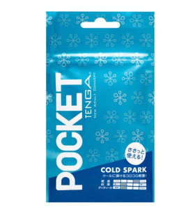 Міні мастурбатор нереалістичний Tenga Pocket Cold Spark, з рельєфом, білий, 7.5 х 5.5 см - No Taboo