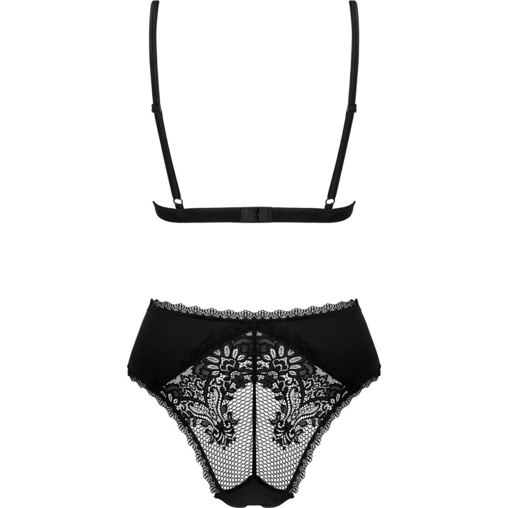 Боді еротичне з мереживом M/L Maderris Obsessive, чорне, фото №4 — секс шоп Україна, NO TABOO