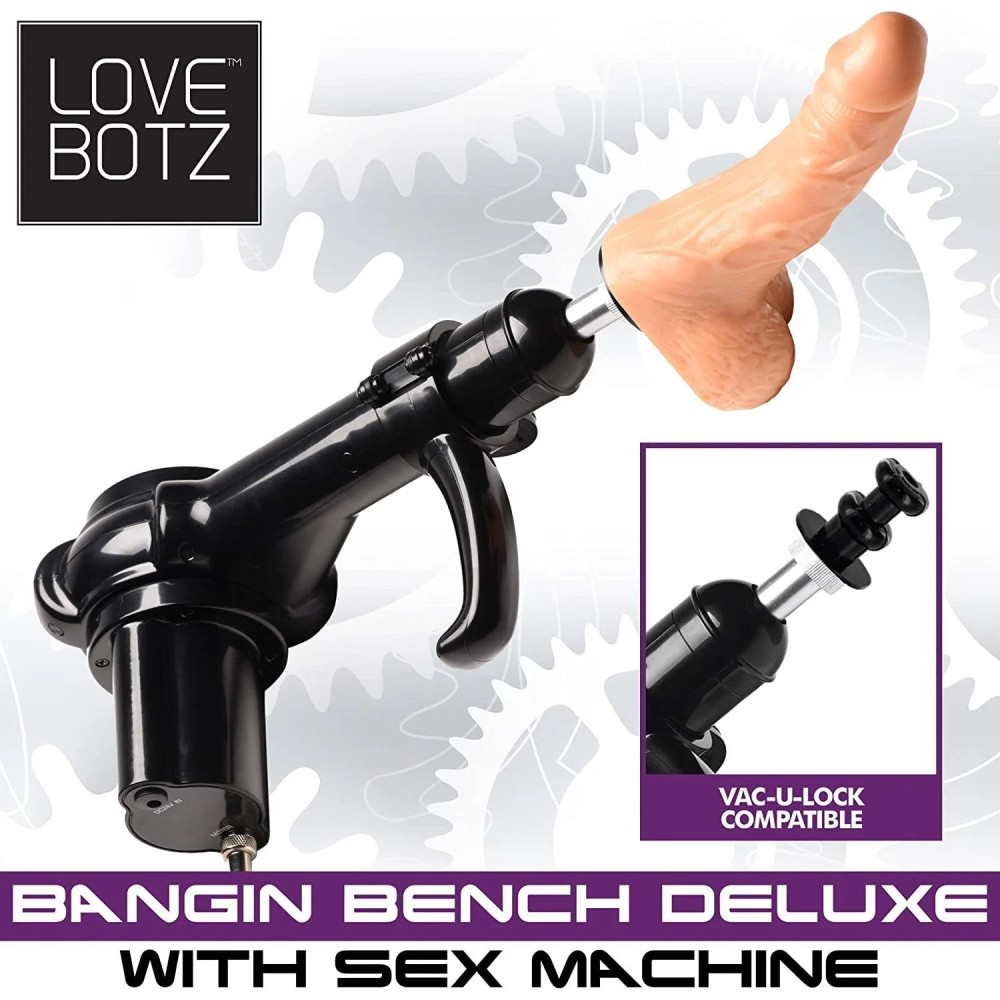 Стул для секса с секс-машиной Deluxe Bangin' XR Brands, черного цвета, фото №8 — секс шоп Украина, NO TABOO