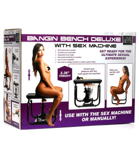 Стул для секса с секс-машиной Deluxe Bangin' XR Brands, черного цвета - No Taboo