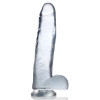 Фаллоимитатор реалистичный Jock Curve Toys, на присоске, прозрачный, 30 х 6.8 см фото №1 — секс игрушки: Украина, NO TABOO