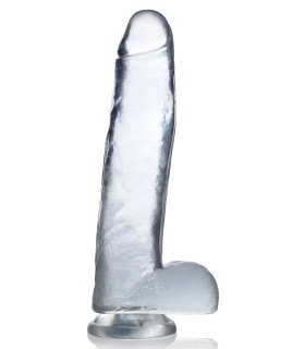 Фаллоимитатор реалистичный Jock Curve Toys, на присоске, прозрачный, 30 х 6.8 см - No Taboo