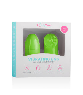 Виброяйцо с дистанционным пультом Easytoys, салатовое, 7 х 3.5 см - No Taboo