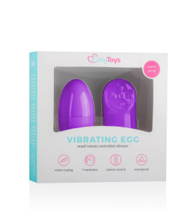 Виброяйцо с дистанционным пультом Easytoys, фиолетовое, 7 х 3.5 см - No Taboo