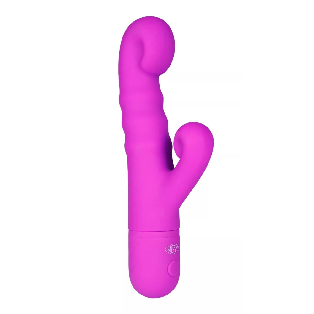Вибратор-кролик Peachy Miss V, силиконовый, фиолетовый, 18.9 х 3.8 см фото №2 — секс игрушки: Украина, NO TABOO