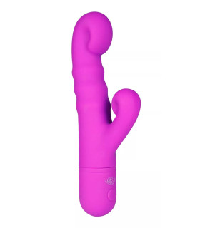 Вібратор-кролик Peachy Miss V, силіконовий, фіолетовий, 18.9 х 3.8 см - No Taboo