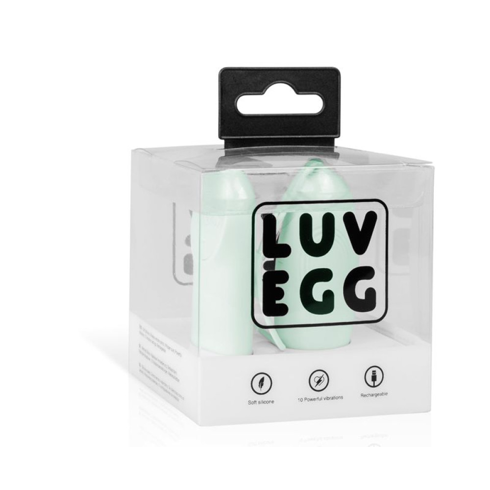 Виброяйцо с дистанционным пультом Luv Egg, силиконовое, зеленое, 6.5 х 3.5 см фото №2 — секс игрушки: Украина, NO TABOO