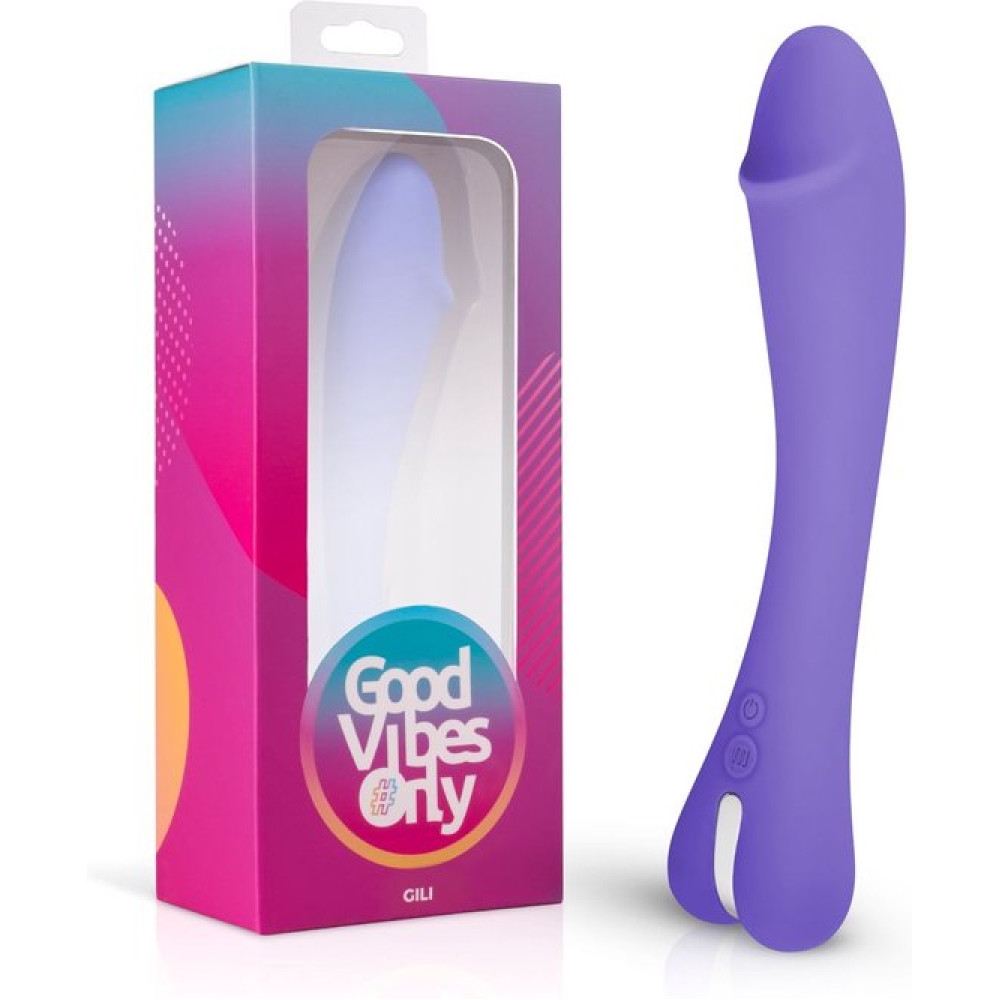 Вибратор для точки G Gili Good Vibes Only, силиконовый, фиолетовый, 22 х 3.7 см фото №0 — секс игрушки: Украина, NO TABOO