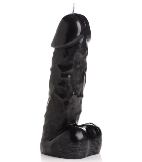 Низкотемпературная свеча в форме пениса Master Series Spicy Pecker, черная - No Taboo