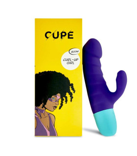 Вібратор-кролик Curl-up Girl Cupe, силіконовий, фіолетовий, 17.4 х 3.5 см - No Taboo