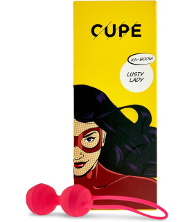 Вагинальные шарики Lusty Lady Cupe, силиконовые, розовые, 2 х 40 г - No Taboo