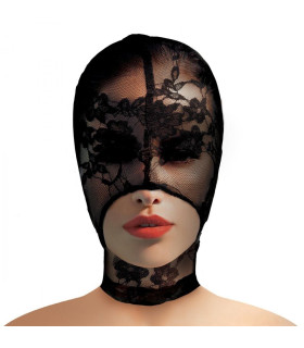 Кружевная маска на голову Master Series, с открытым ртом, One Size - No Taboo