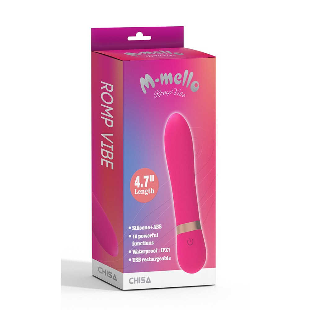 Мини вибратор Romp Vibe Chisa, силиконовый, розовый, 11.9 х 2.6 см фото №2 — секс игрушки: Украина, NO TABOO