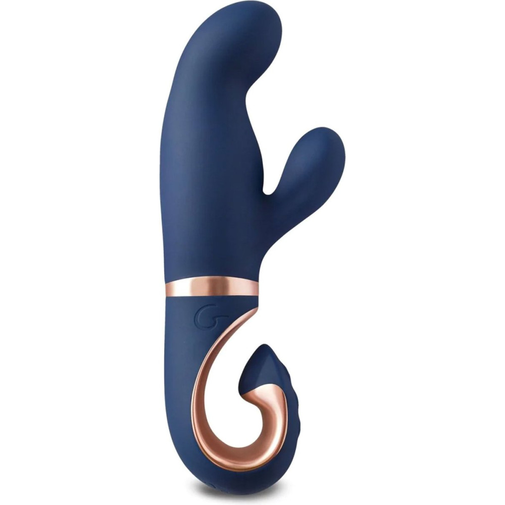 Вибратор-кролик с изогнутой ручкой Gentley G-Vibe, силиконовый, синий, 20 х 4.2 см фото №0 — секс игрушки: Украина, NO TABOO