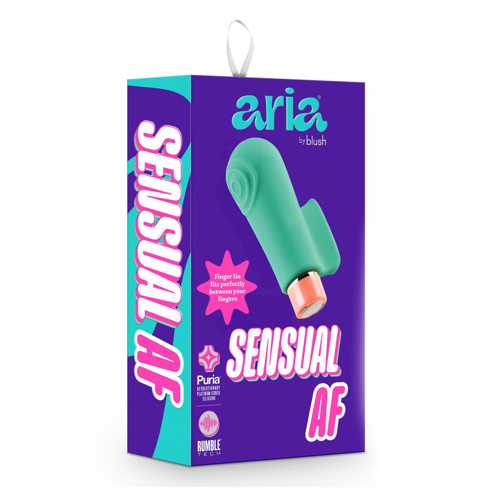Вибратор на палец Aria Blush, силиконовый, голубой фото №2 — секс игрушки: Украина, NO TABOO