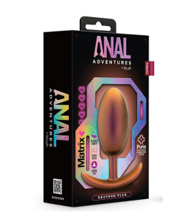 Анальная пробка со смещённым центром тяжести Blush Anal Adventures, силиконовая, розовое золото, 10.2 х 3.8 см - No Taboo