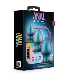 Набор анальных пробок Anal Adventure Blush, силиконовые, фиолетовые, 3 шт. - No Taboo