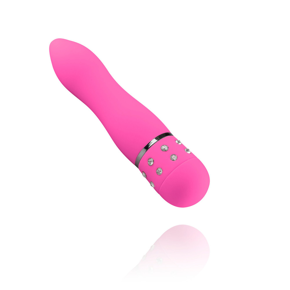 Мини-вибратор со стразами Easytoys, розовый, 11.4 х 2.4 см фото №3 — секс игрушки: Украина, NO TABOO
