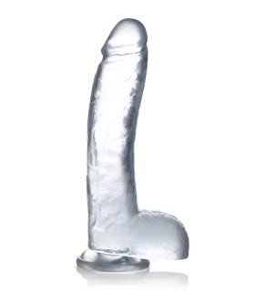 Фаломітатор реалістичний гігантський Jock Curve Toys, прозорий, 29 х 5.8 см - No Taboo